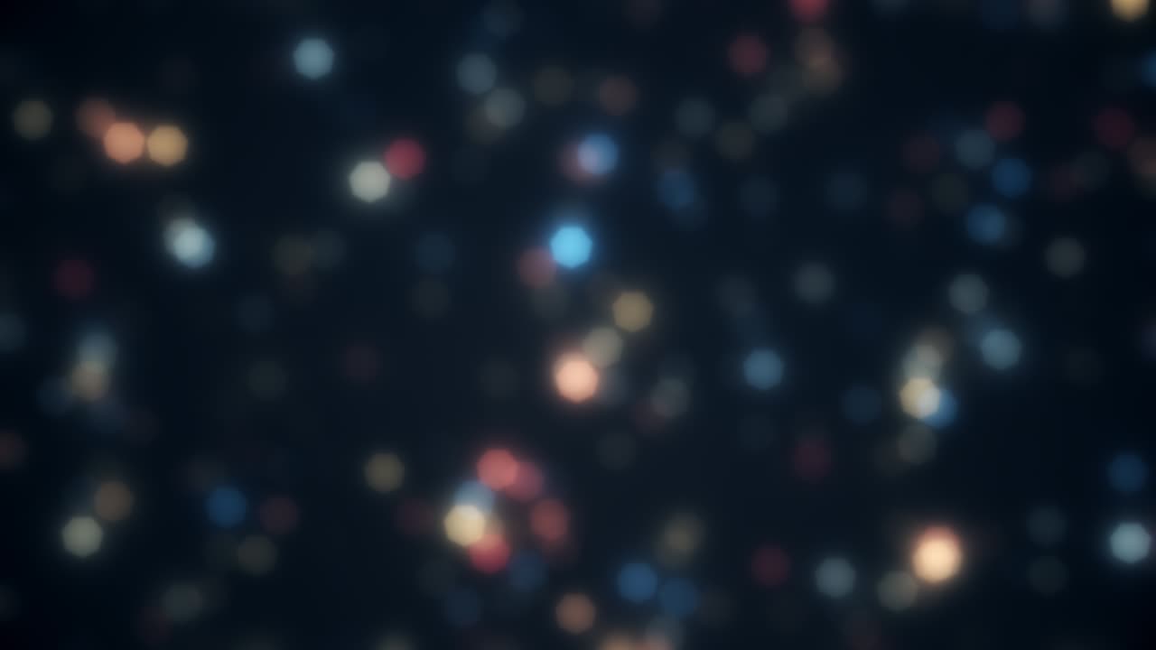 animación navideña colorida con bokeh suave