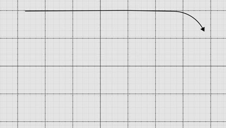 stock price chart on the notebook page. growth and decline dynamics. creative financial concept.
