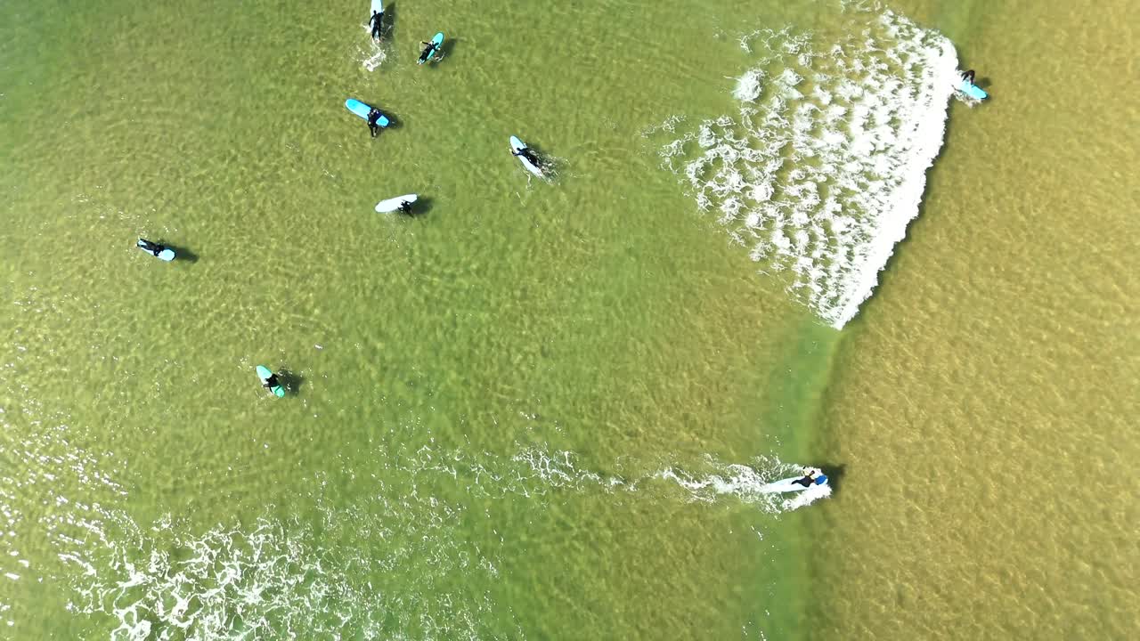 Surfing at the Beach