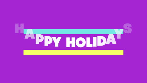 festivo y alegre bandera de felices fiestas sobre un fondo púrpura
