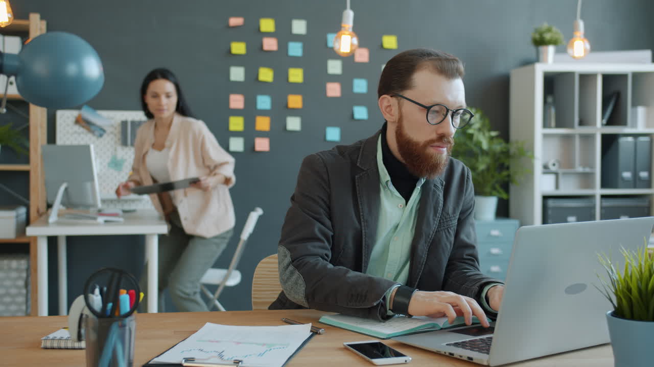 Business Collaboration in Modern Office Setting