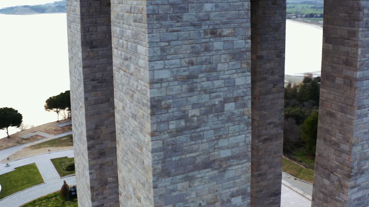 Aerial view of Çanakkale Martyrs' Monument