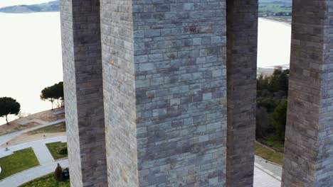 vista aérea del monumento a los mártires de çanakkale