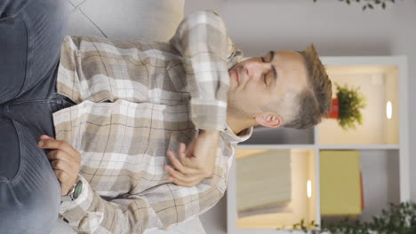 Vertical-video-of-The-man-who-smells-good-is-happy.