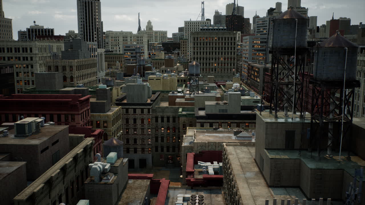 도시 의 환상적 인 공중 파노라마