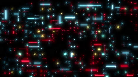 patrón de líneas y elementos digitales con efecto de falla en la pantalla de la computadora