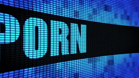 digital display showing por and orn