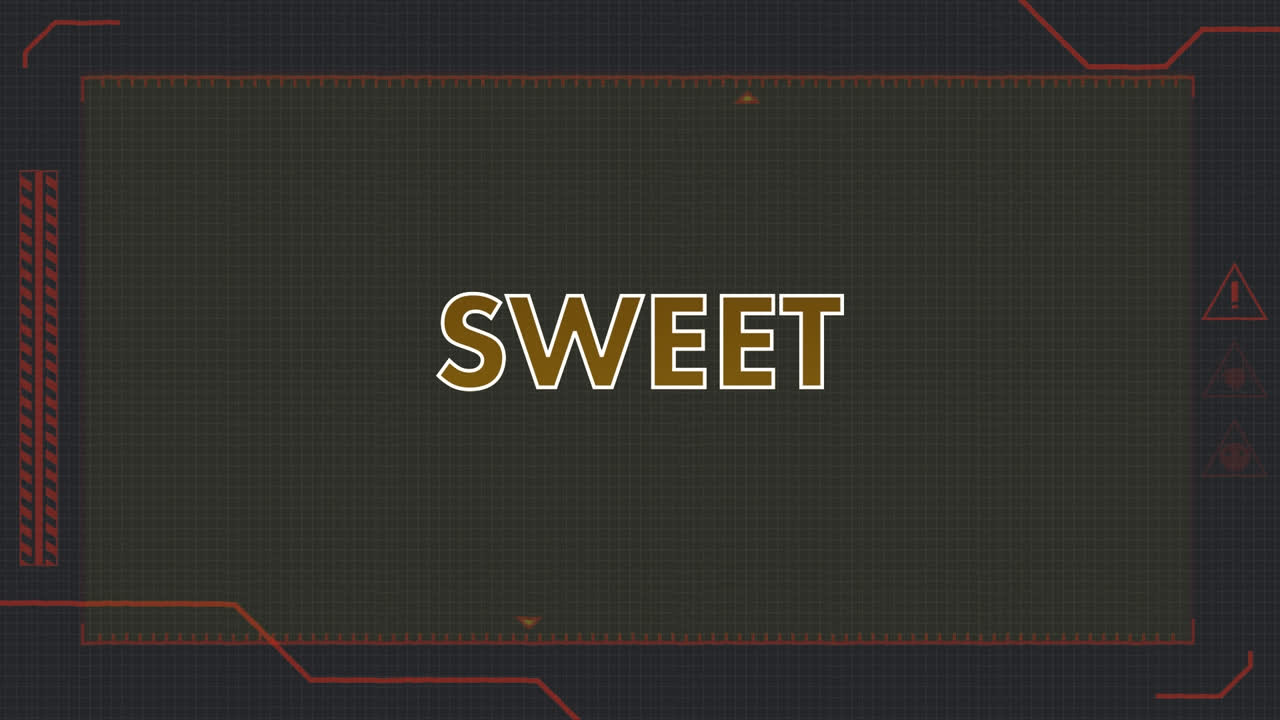 디지털 인터페이스를 통해 달한 텍스트의 애니메이션