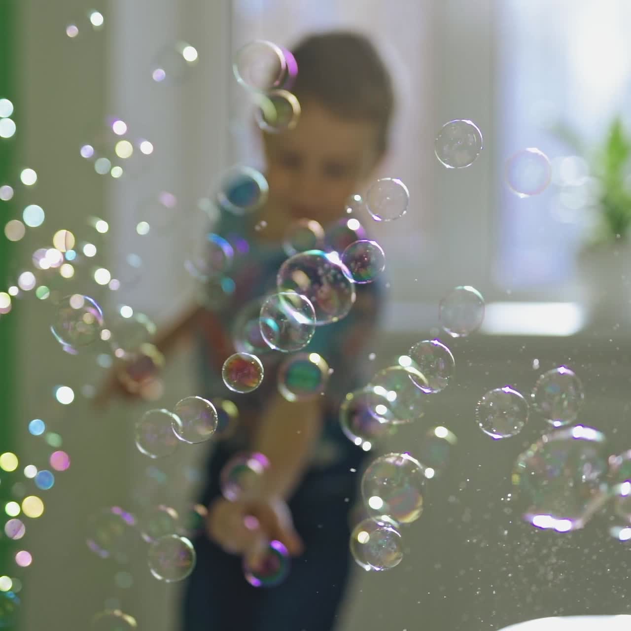 Boy having fun at home
