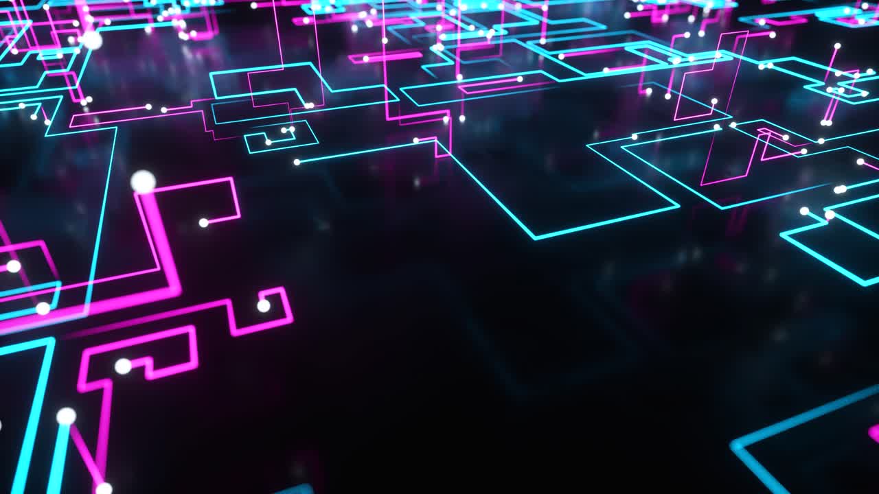 diseño abstracto de placas de circuitos de neón