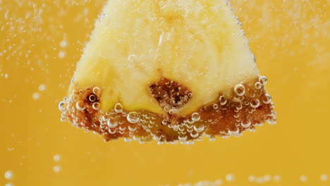 pineapple slice in sparkling water
