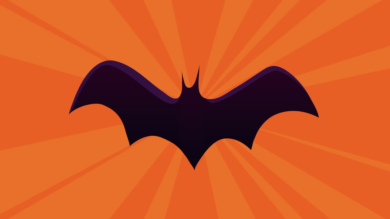 animazione di halloween felice con pipistrello