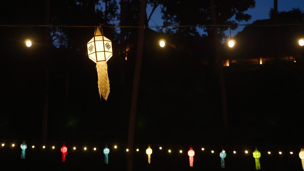 Thai Lanterns at Night
