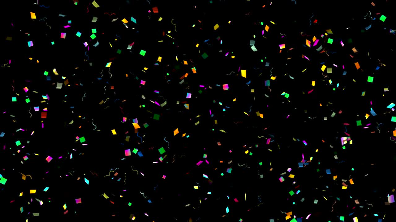 4k cae el confeti multicolor medio