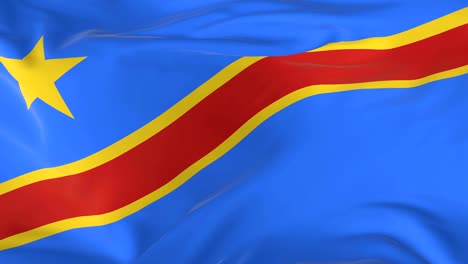 waving  looped flag as  background congo democratic republic of the