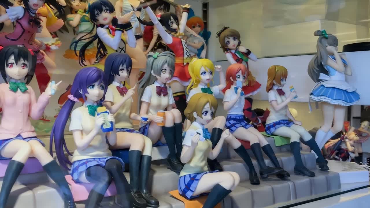 Anime manga Japanese and Chinese plastic sexy dolls in a shop in Shanghai, China