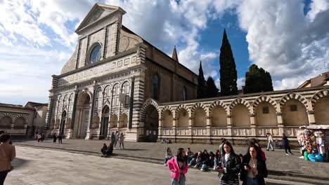 tourists enjoying the historic florence landmark