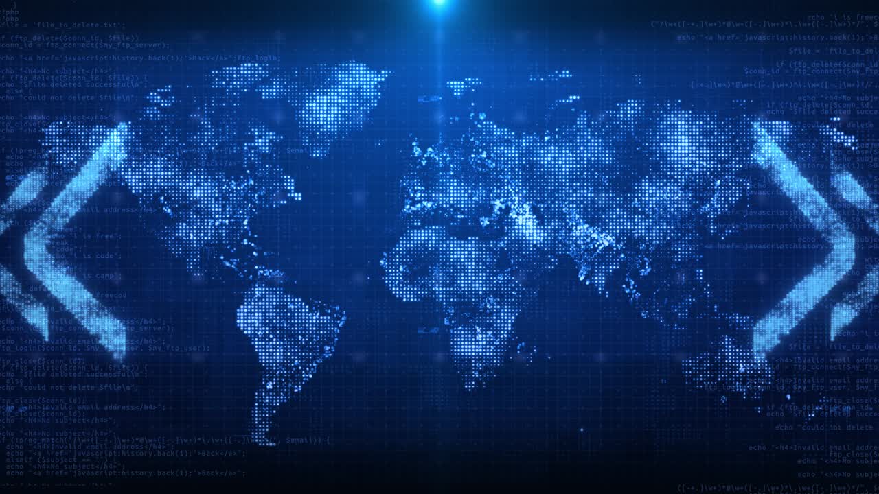 Futuristic globalization science and technology Global Social network connection Loop Animation.