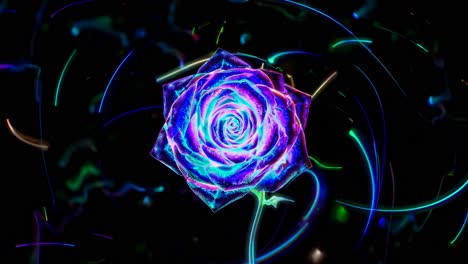 glowing abstract rose