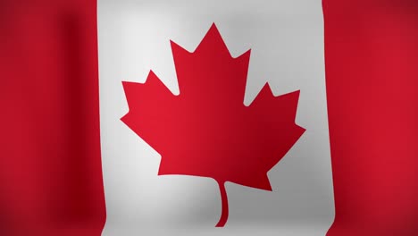 animation of moving flag of canada waving