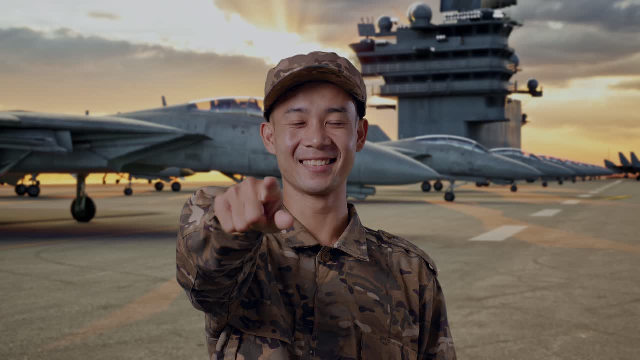 Military Personnel on Aircraft Carrier Deck
