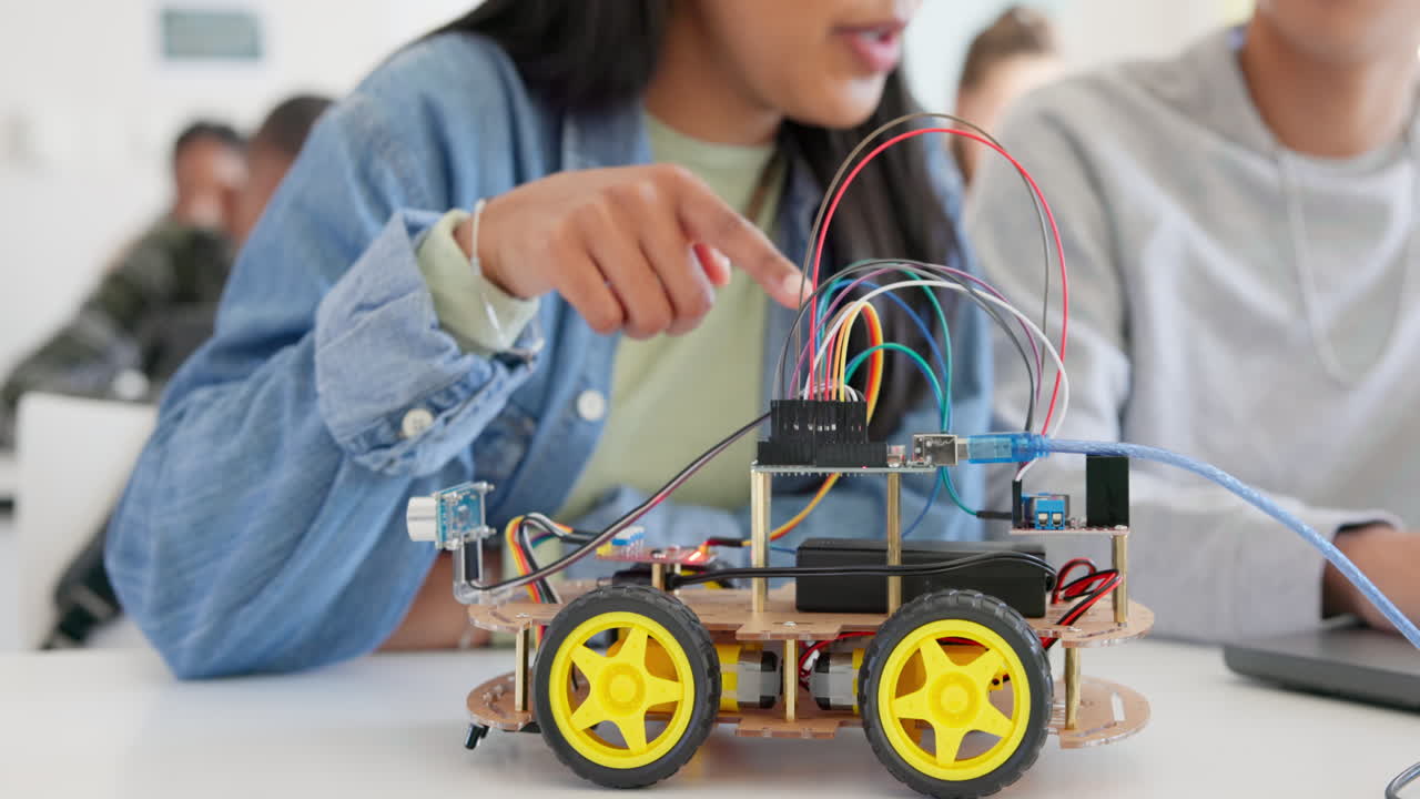 robótica, educación y manos de los niños