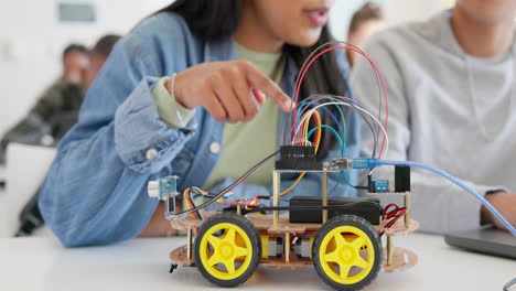 robotics, education and hands of children