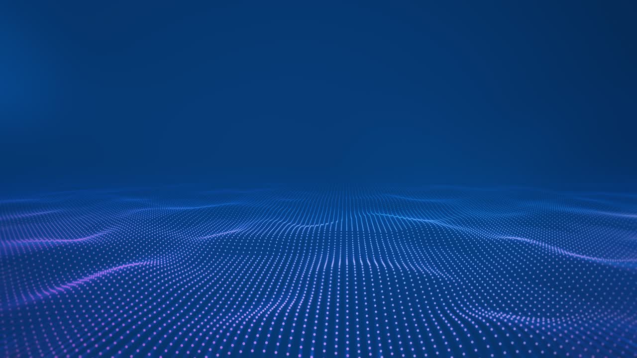 Sea ​​of ​​data submerged in the metaverse. Abstract floor technology background with blue led light.