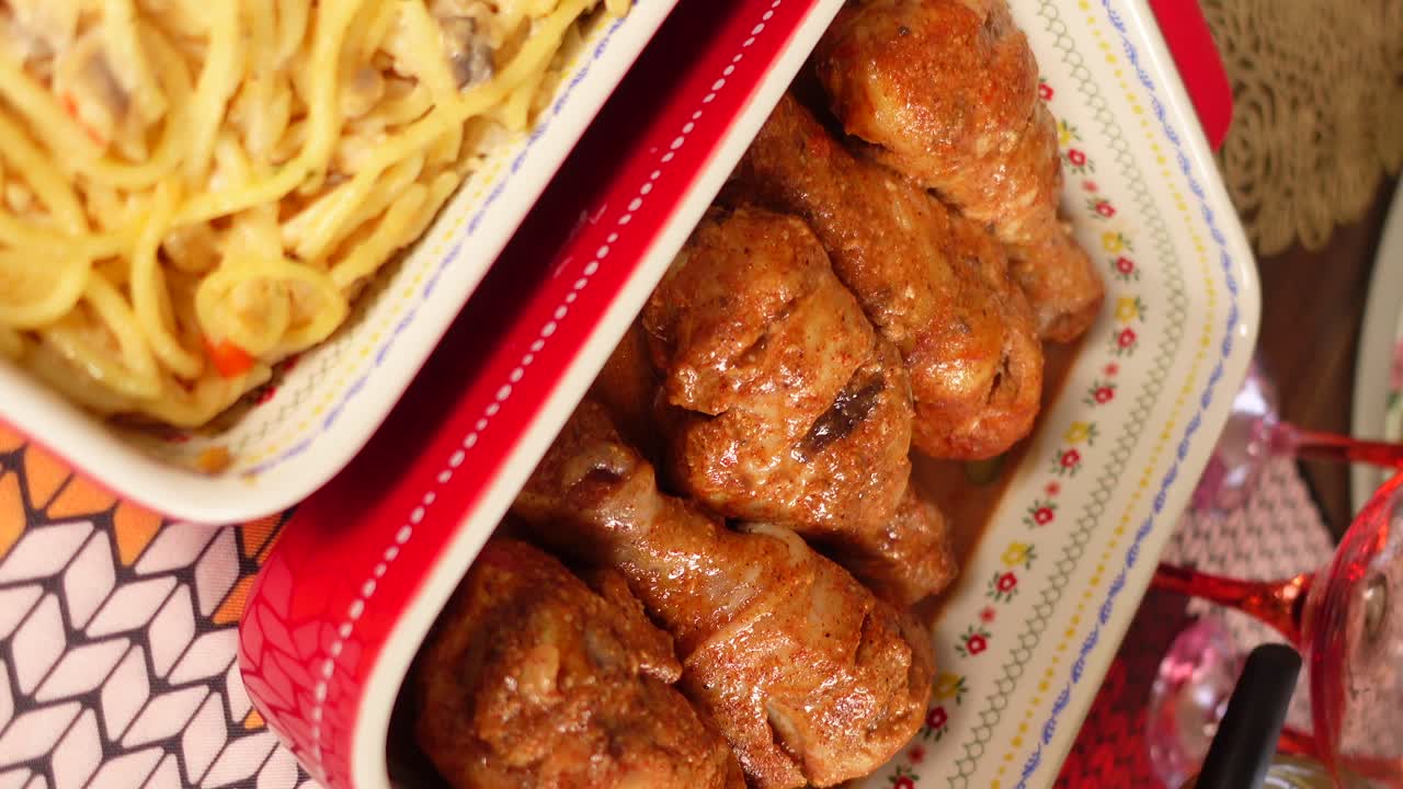 Roasted Chicken Legs with Pasta