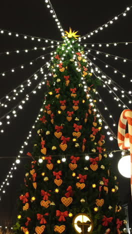 christmas tree with gingerbread decorations