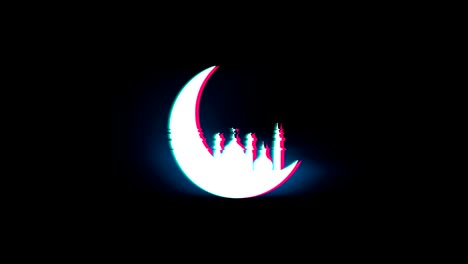 mosque in moon animation