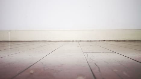 toy train abc on an old wooden floor stop motion