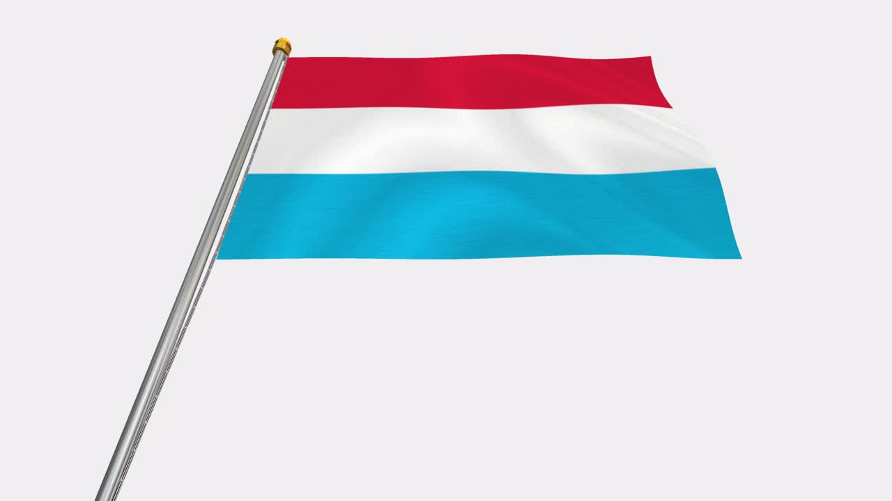 룩부르크 발이 바람에 떠다니는 루프 비디오, 4k의 느린 동작 비디오, 알파 채널