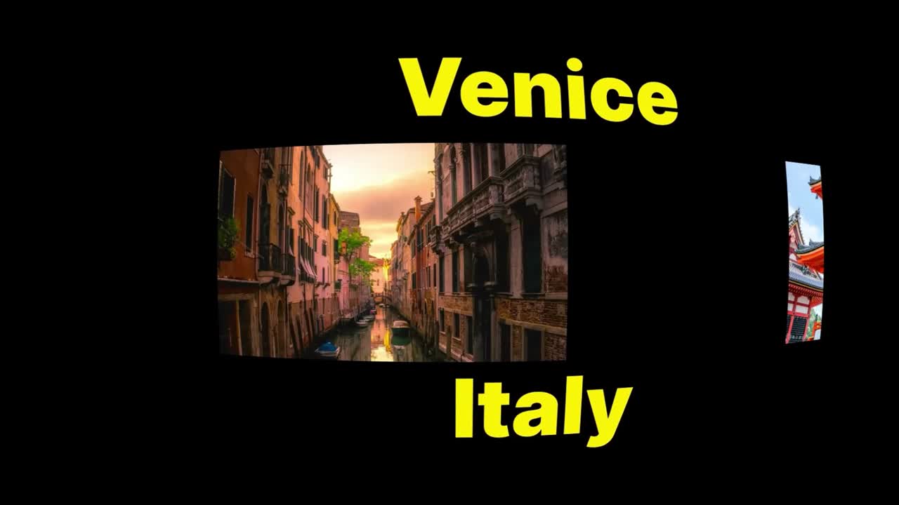 Animazione di elenco di testi a loop per tipografia moderna e design video fluido