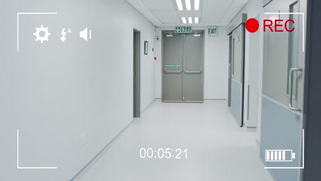 Filming-a-hospital-corridor-on-a-digital-camera-4k