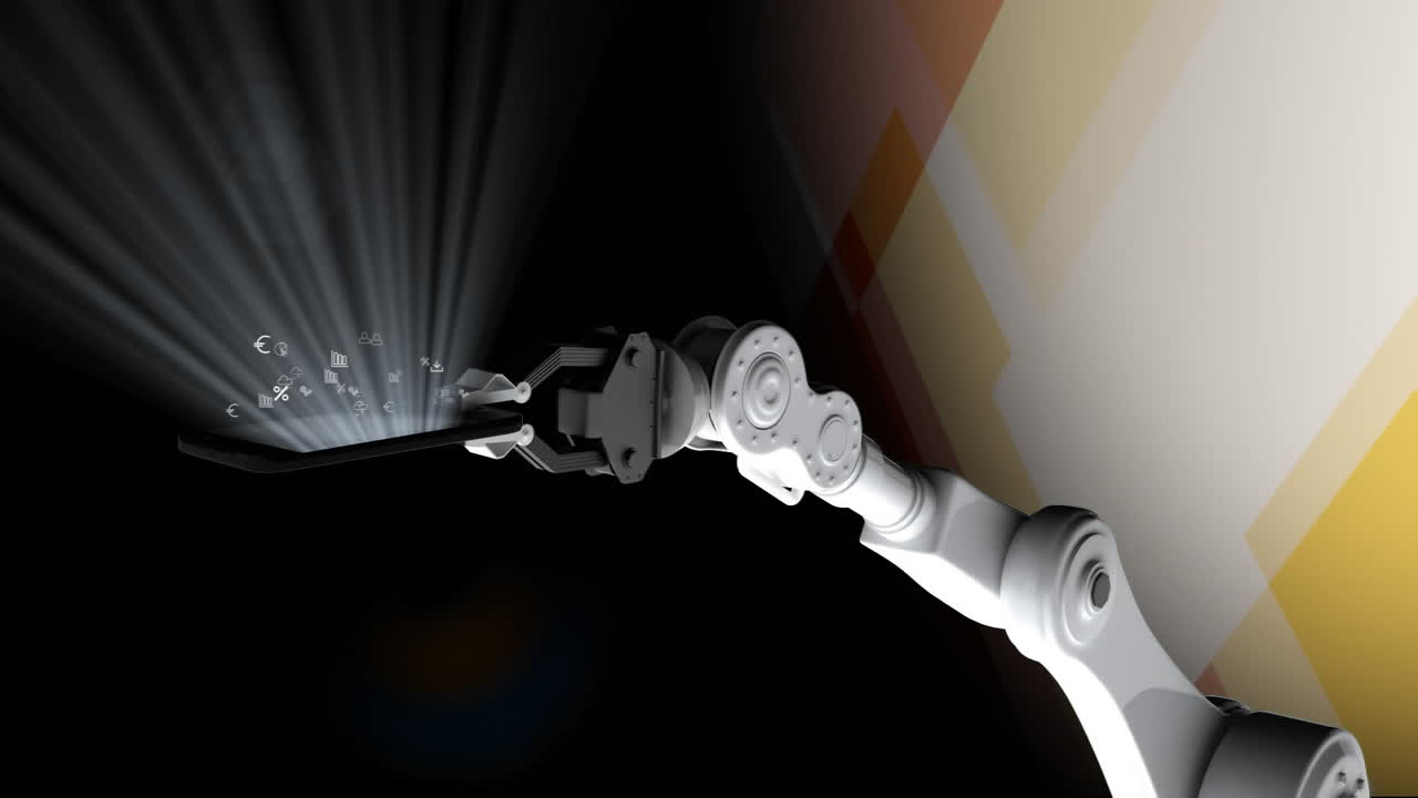 robot hand a cellular phone