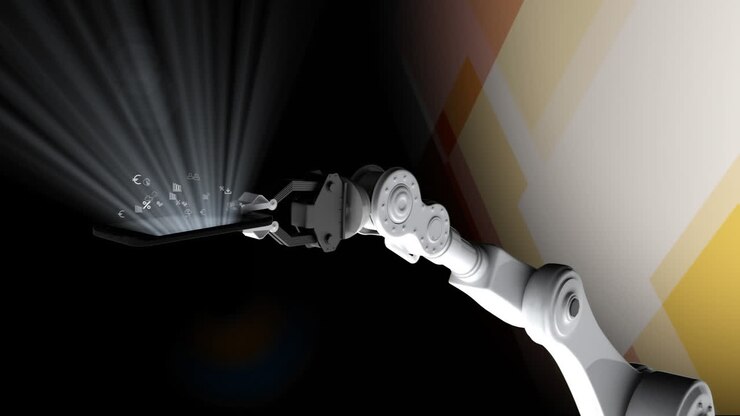 robot hand a cellular phone