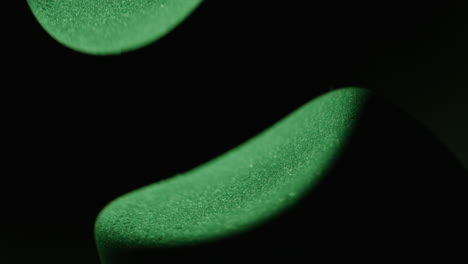 close-up of green textured objects