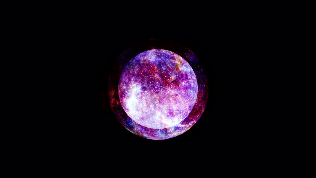 abstracto rosa rojo azul energía espacio esfera bola. 4k 3d renderización sin fisuras animación de bucle. arte fractal esfera globo geométrico hermosa luz círculos brillantes planeta elemento para tecnología, ciencia