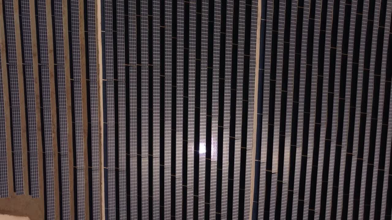Overhead capture of renewable panels in Turkey natural setting