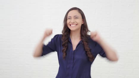 Indian-girl-celebrating-and-shouting