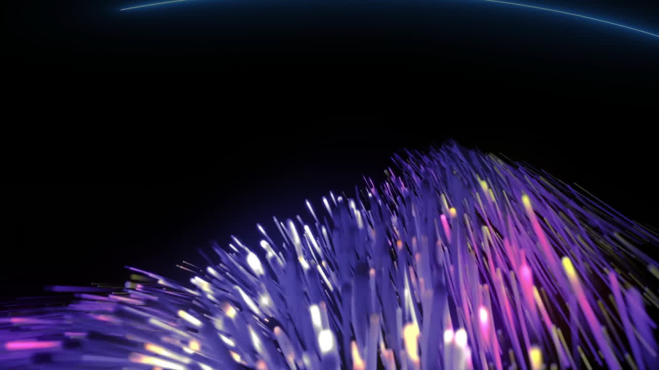 animación de rastros de luz sobre fondo negro