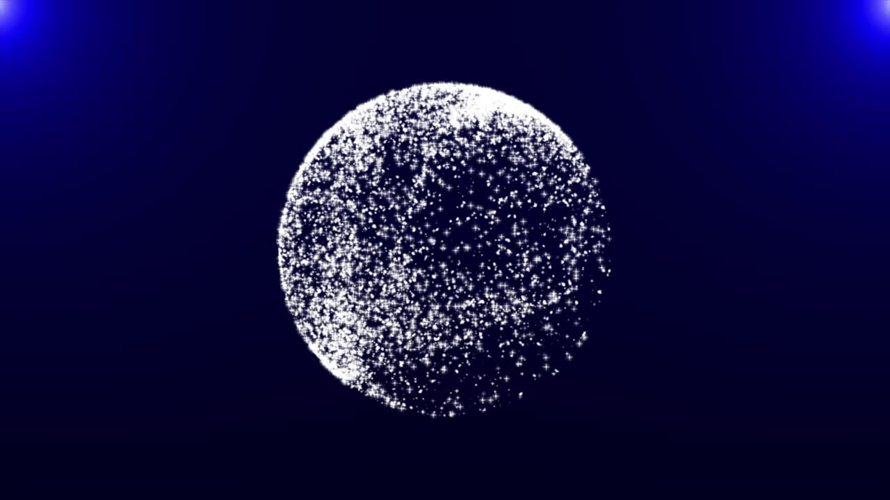 파란 입자 글로브 (blue particle globe) - 입자 기술 배경