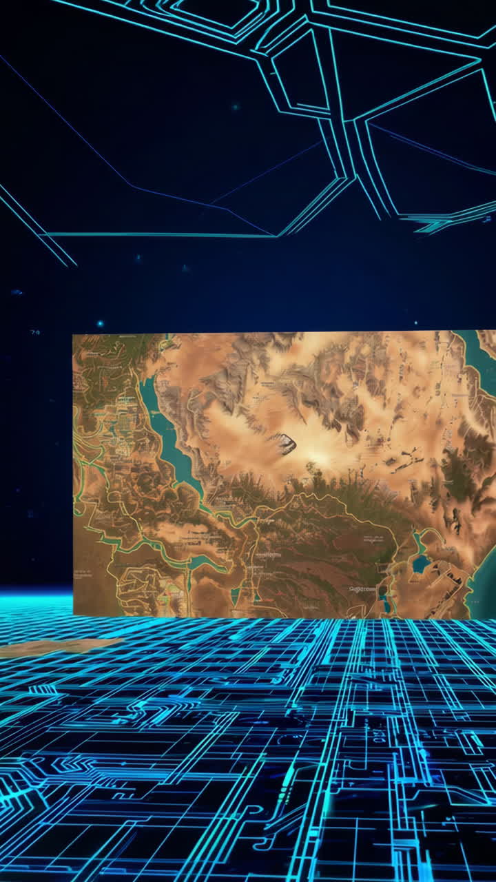 Futuristic Desert Map Interface