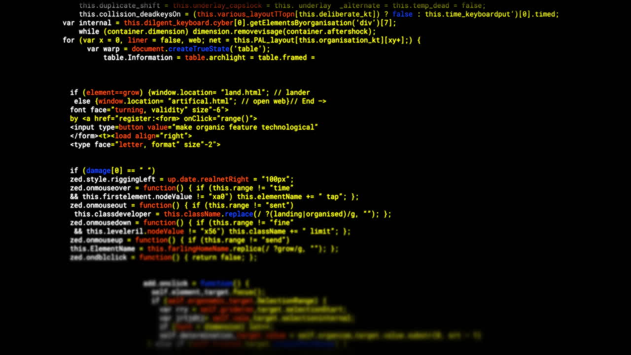 animazione dell'elaborazione dei dati digitali su sfondo nero