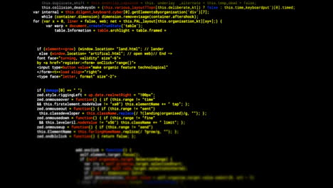 Animation of digital data processing over black background