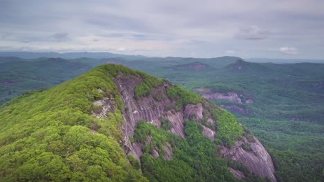 flying over whiteside mountain in north carolina