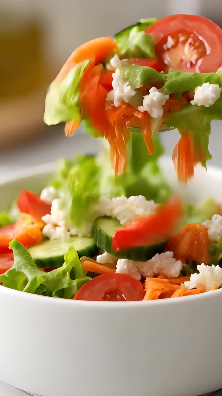 Frisk Sund Salat på Sløret Baggrund