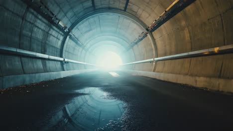 tunnel with bright light at the end