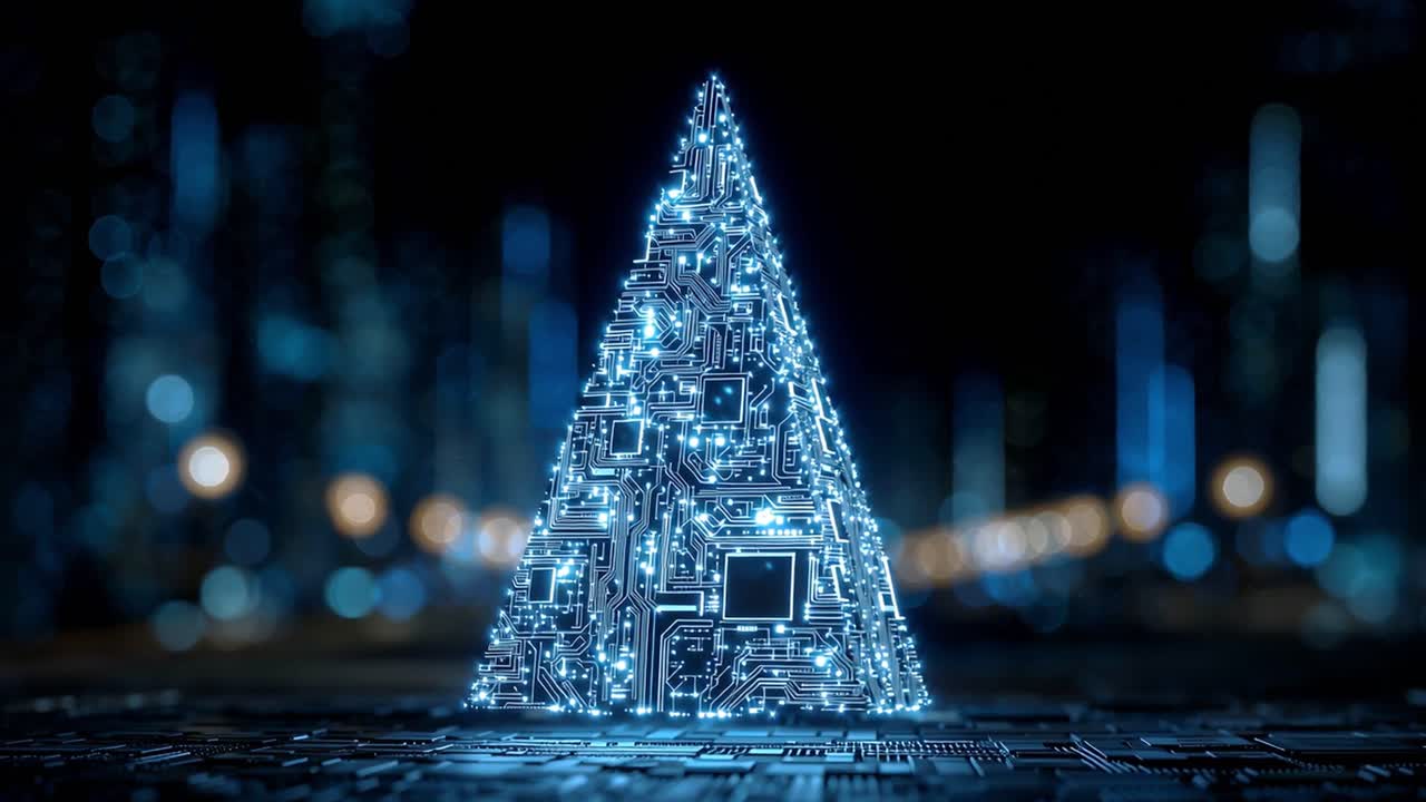 Christmas tree made of circuit board